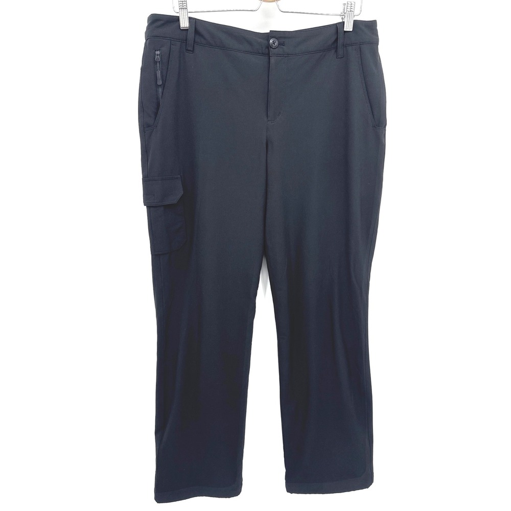 Eddie Bauer Women Pants 12 Black Fleece Lined Cargo Active Outdoor Cargo Hiking
